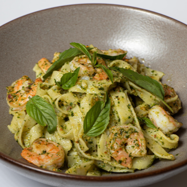 PASTA PESTO CON PULPO