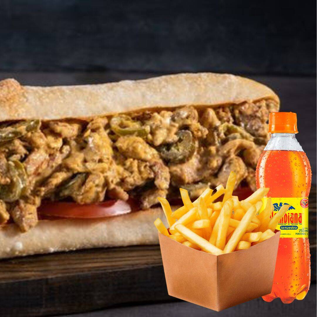 Combo Sándwich Club Gaucho de Cerdo+Papas+Bebida