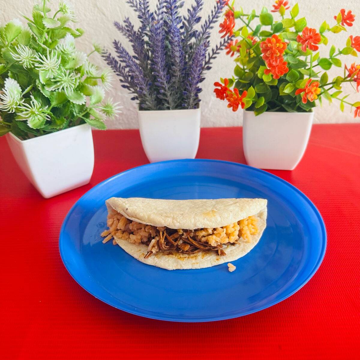 Taco Arroz con Mole