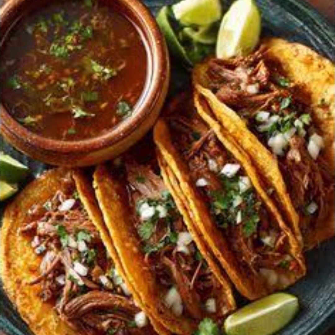 Tacos de birrea de res orden de 4