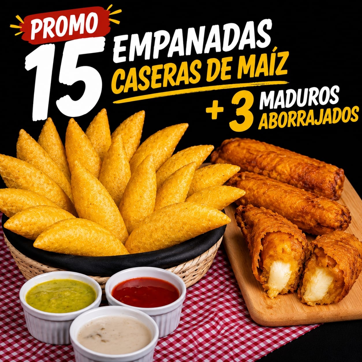 Combo Triple 15 Empanadas 3 Maduros Aborrajados