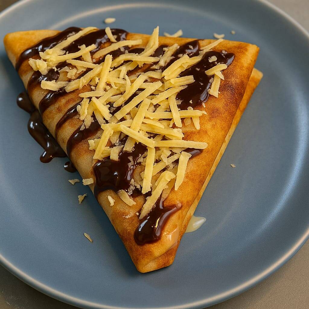 Crepa con nutella y queso de bola