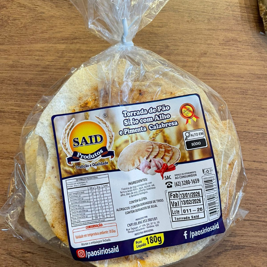 Torrada de alho com pimenta 400g