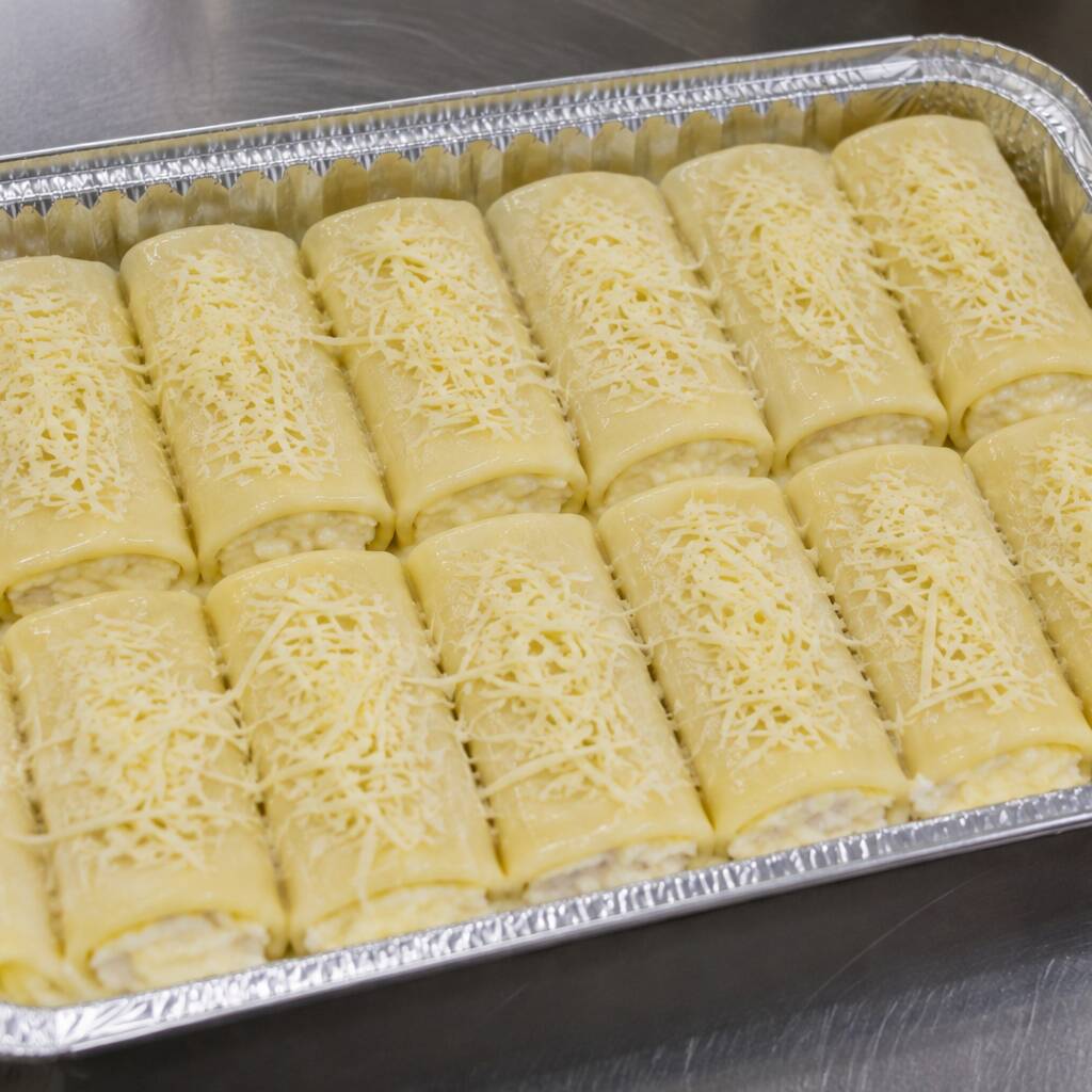 Massas enviadas geladas para preparar em casa.