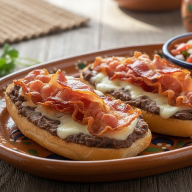 Molletes Tocino