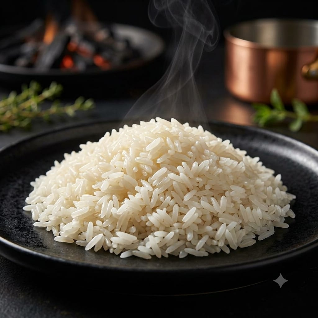 Porção grande de arroz branco 600g
