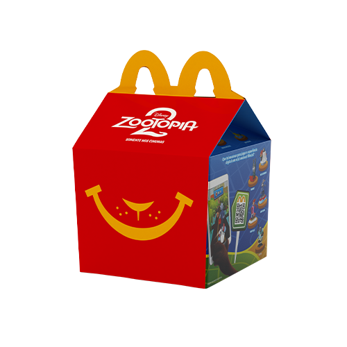 O McLanche Feliz acompanha sanduíche cheeseburguer com tomatinho ou McFritas como acompanhamento, uma refrescante bebida e Petit Suisse do Méqui como sobremesa. Brinquedo sujeito a disponibilidade de estoque por restaurante. Confira informações nutricionais em: mcdonalds.com.br/cardapio/ mclanche-feliz. Imagem Meramente Ilustrativa.