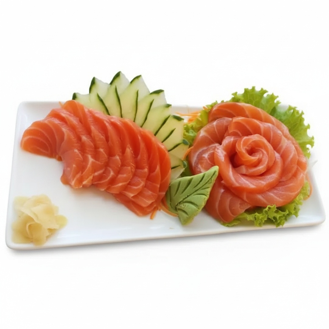 Fatias de salmão