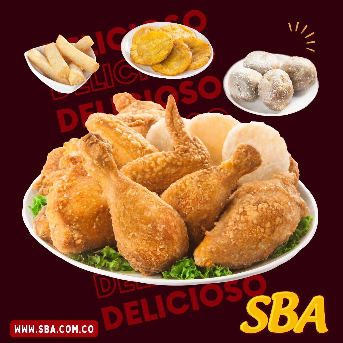1 Pollo + 4 Acompañamientos
