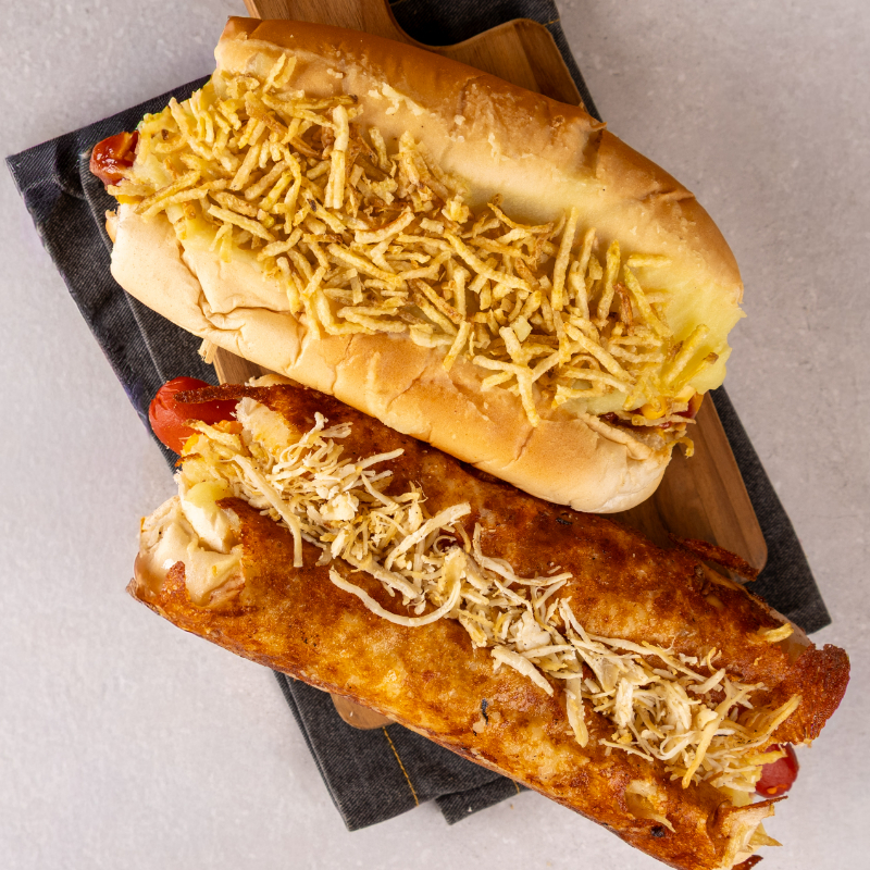 Monte 2 dogão do jeitinho que voce gosta! Escolha os ingredientes de acordo como gosta Hot dog no prato, hotdog prensao, cachorro quente de todos os estilos! Obrigatório Escolher Salsicha, Se Não Selecionar, Não Iremos colocar No Lanche