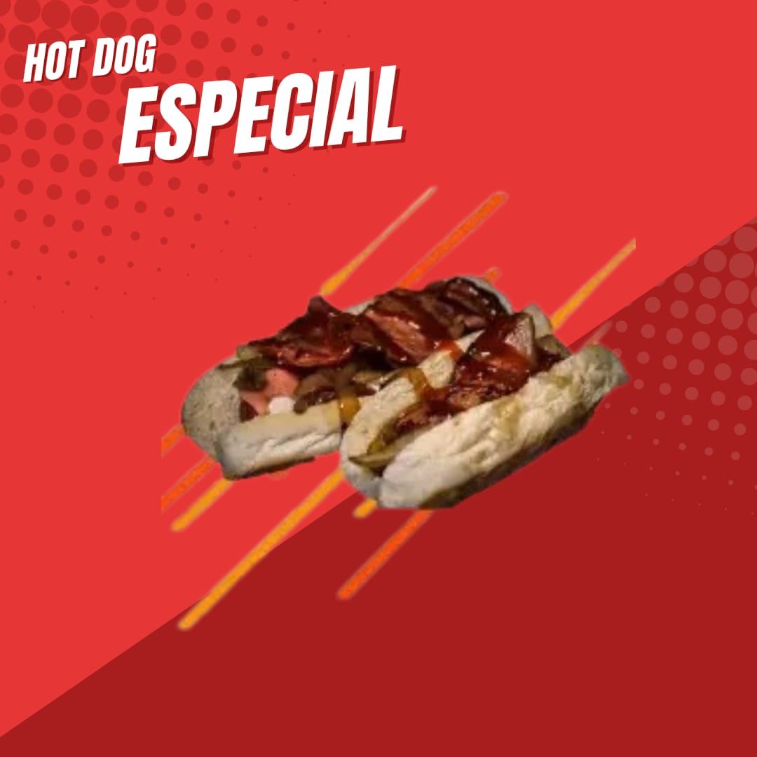 Hot dog especial jamón queso tocino