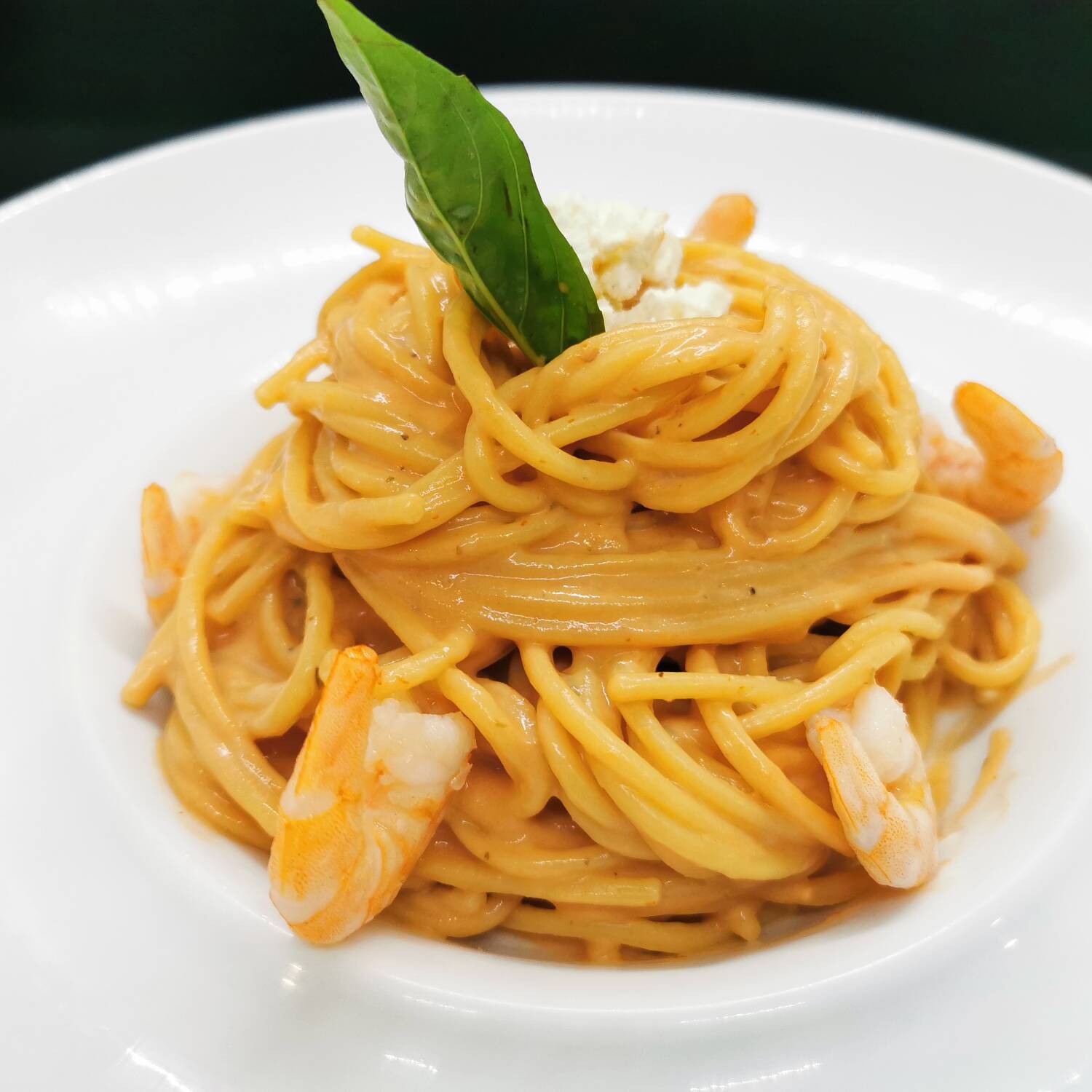Espaguetti al Pesto con Pollo