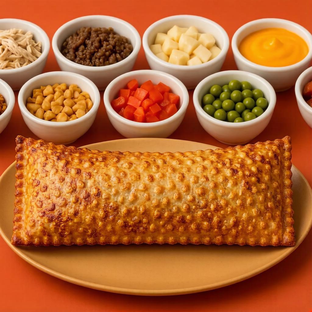 Desperte sua criatividade e paladar com o nosso Pastel! Escolha seus recheios para criar a sua combinação perfeita. Complemente com ingredientes frescos para um sabor surpreendente. Um pastel dourado e crocante, recheado exatamente como você gosta!