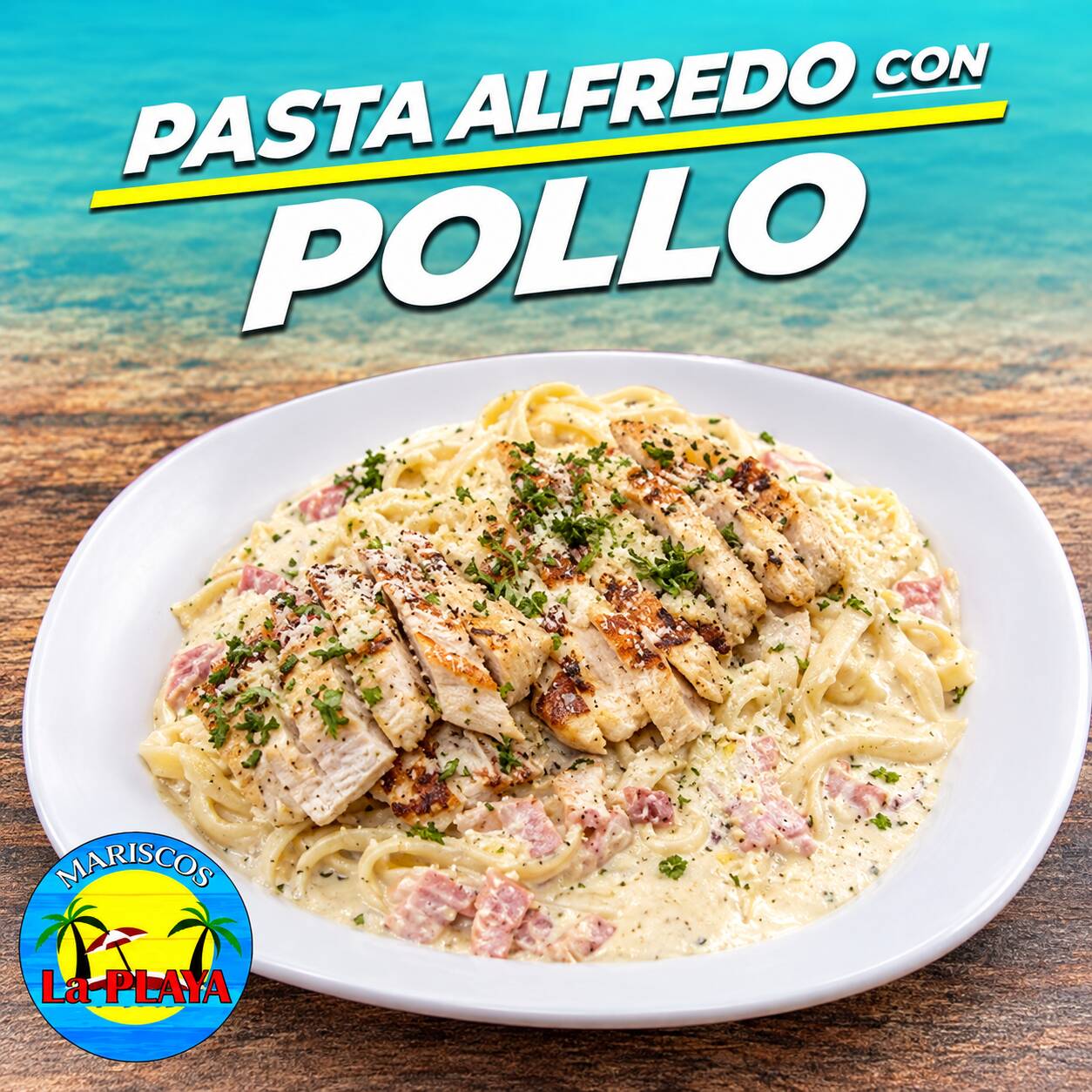 Pasta Alfredo con Pollo
