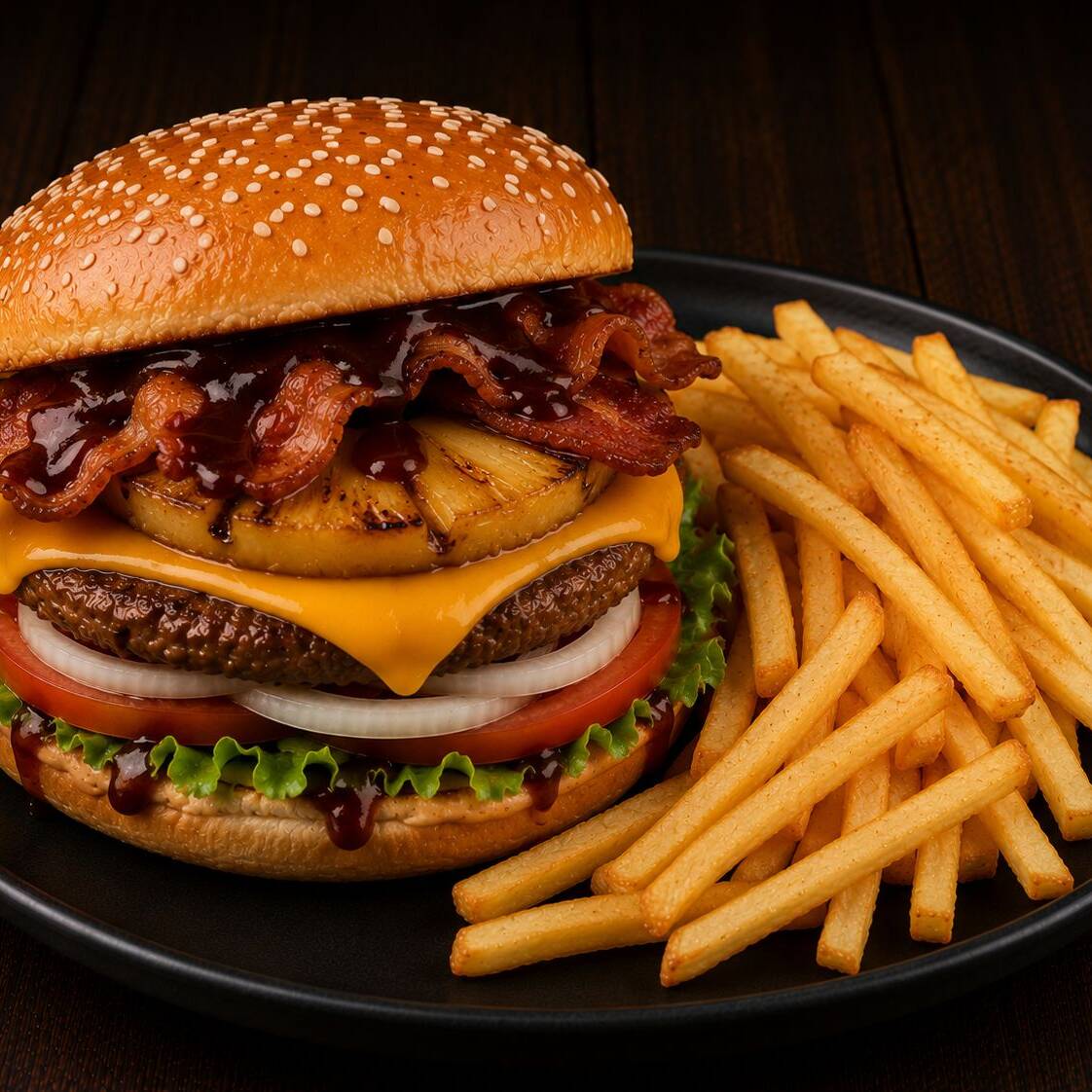 HAMBURGUESA HAWAIANA