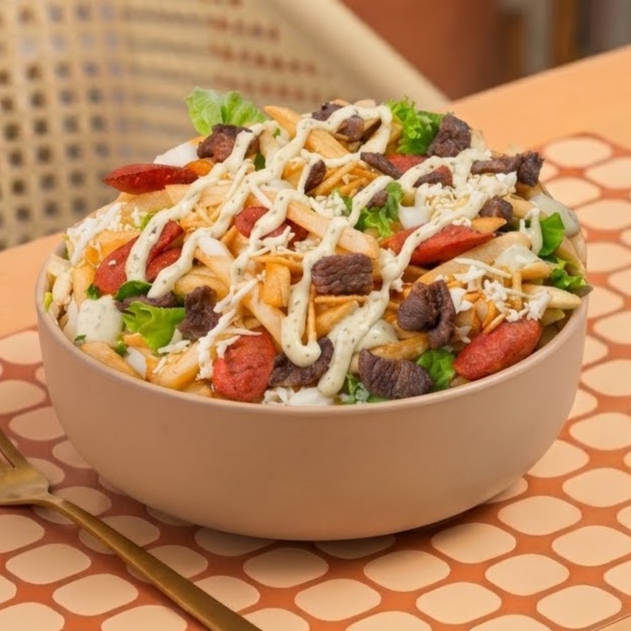 Salchipapa Carne Bowl