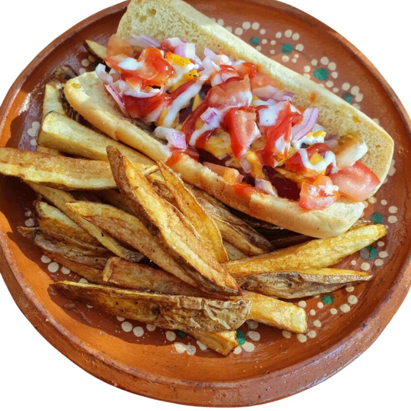Veggie Dog + Papas / French Fries