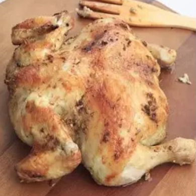 Gallina asada completa