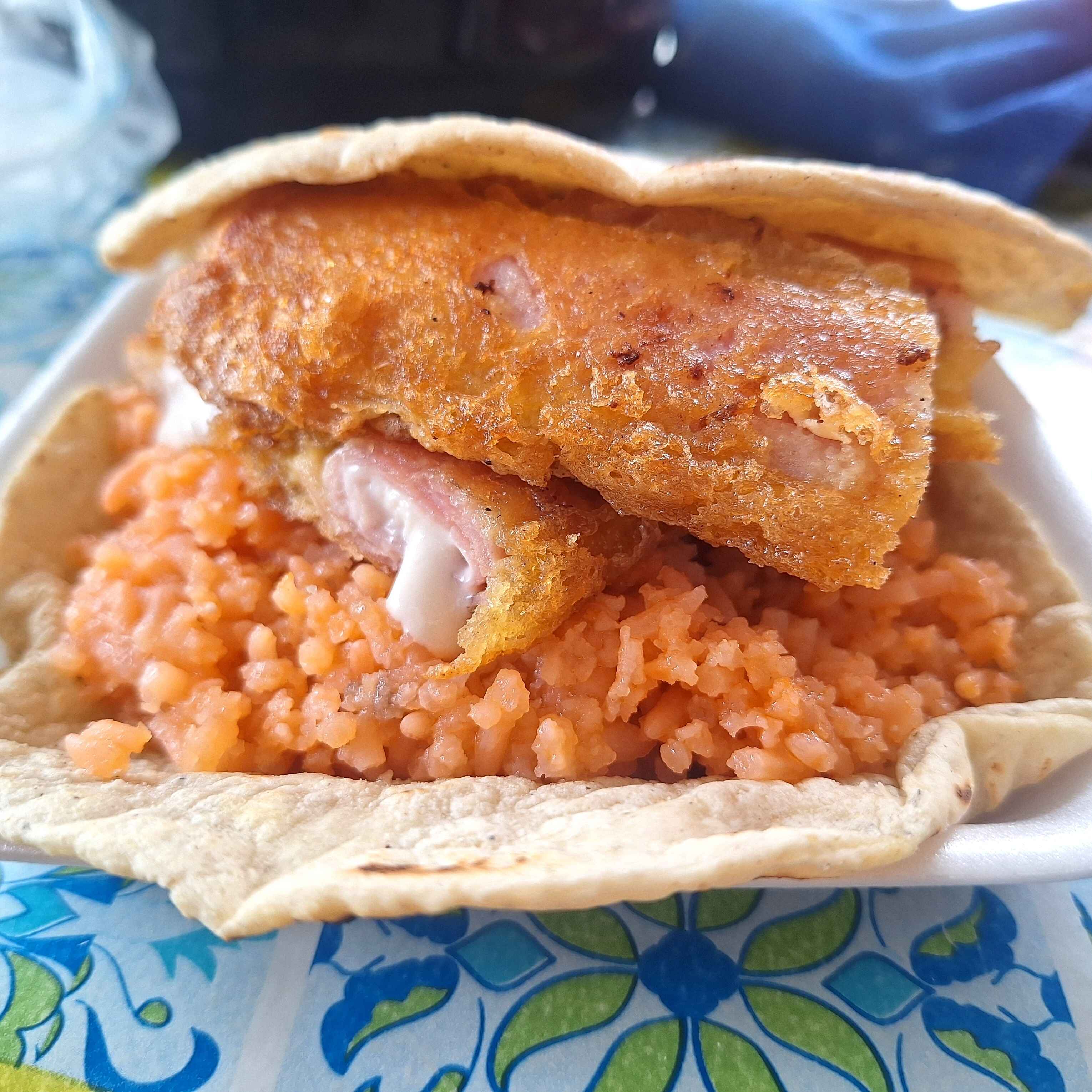 Tacos Acorazado de Rollitos de Jamón Capeados