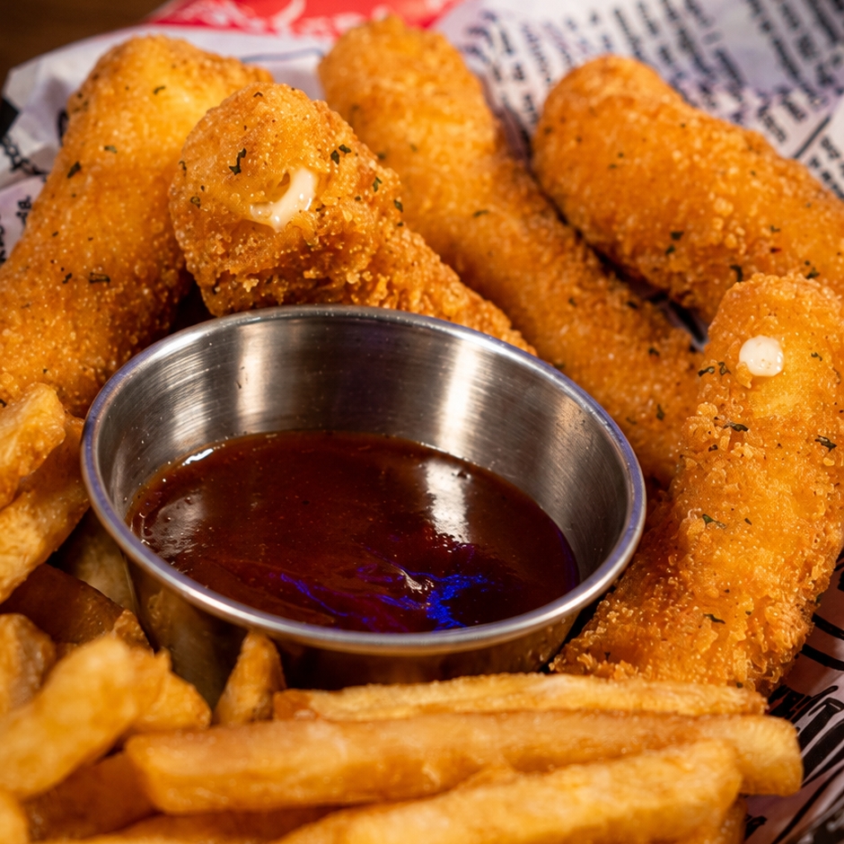 6 Dedos de queso empanizado, con papas gratis