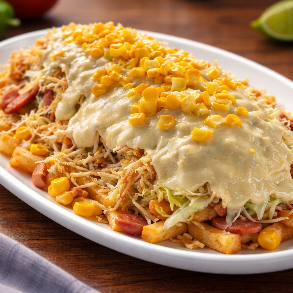 Salchipapa con Pollo