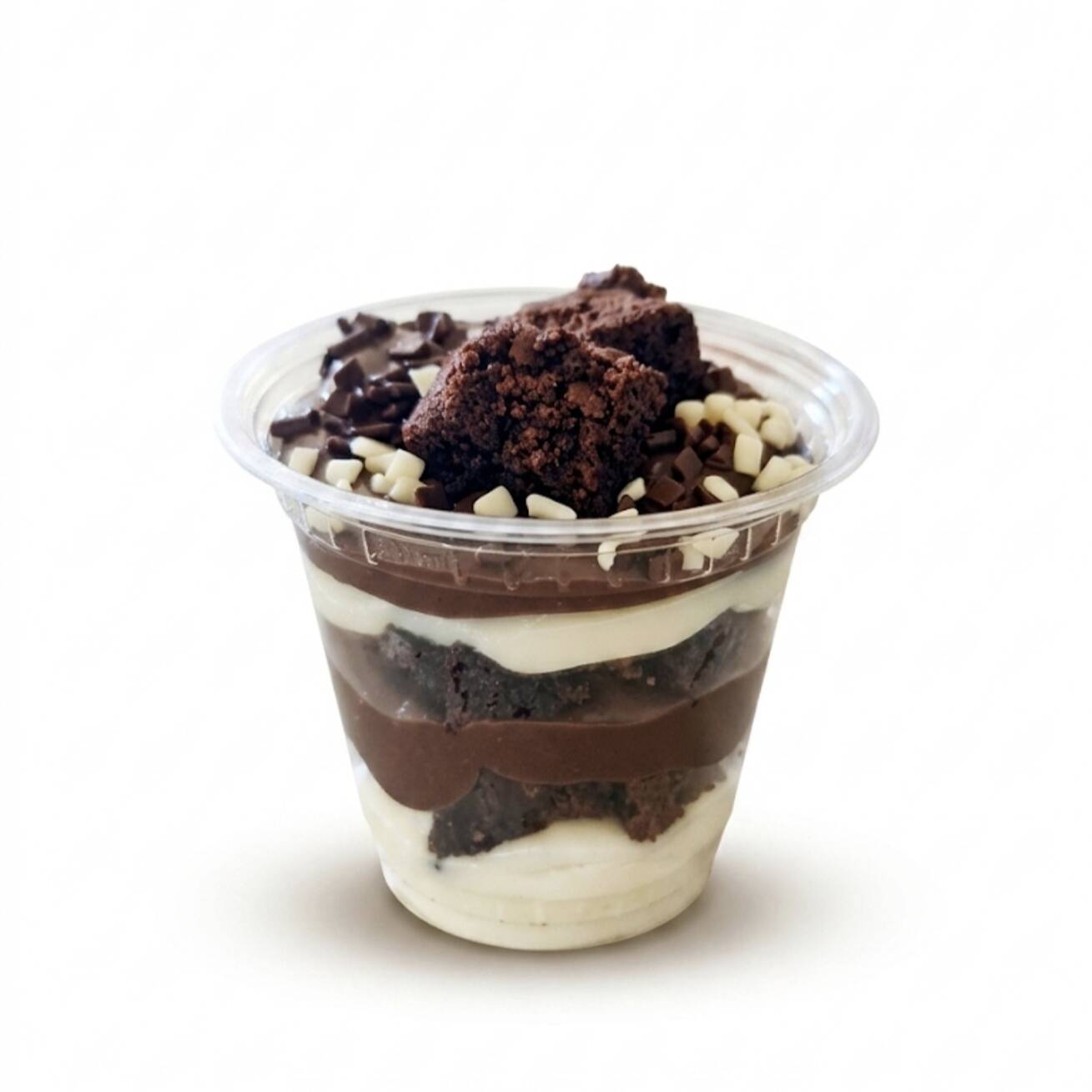 Brigadeiro ao leite e Ninho com Brownie e finalizado com granulé