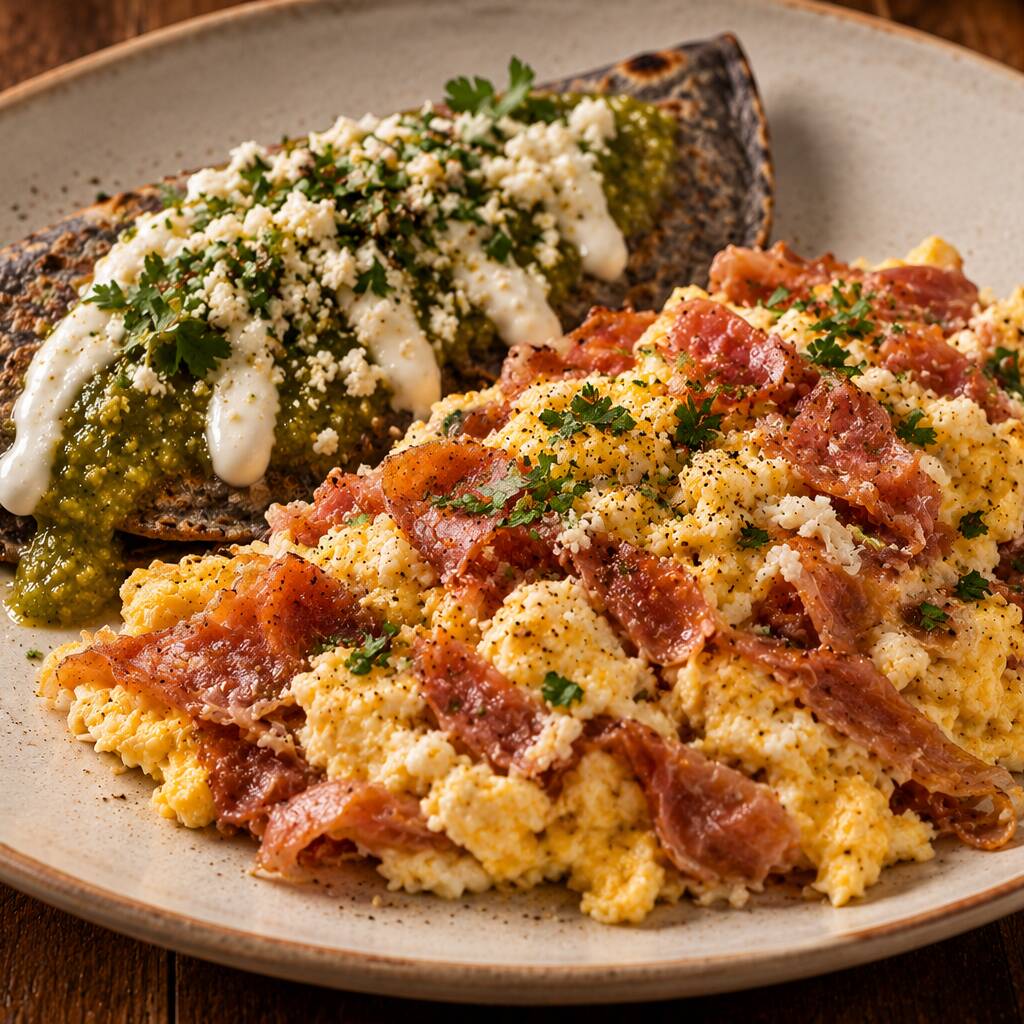 Huevos con Jamón Serrano