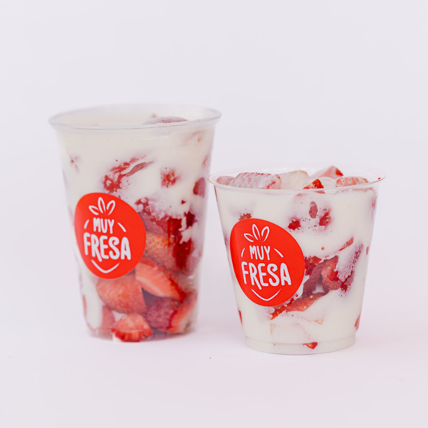 Fresas con Crema Vasito Chico