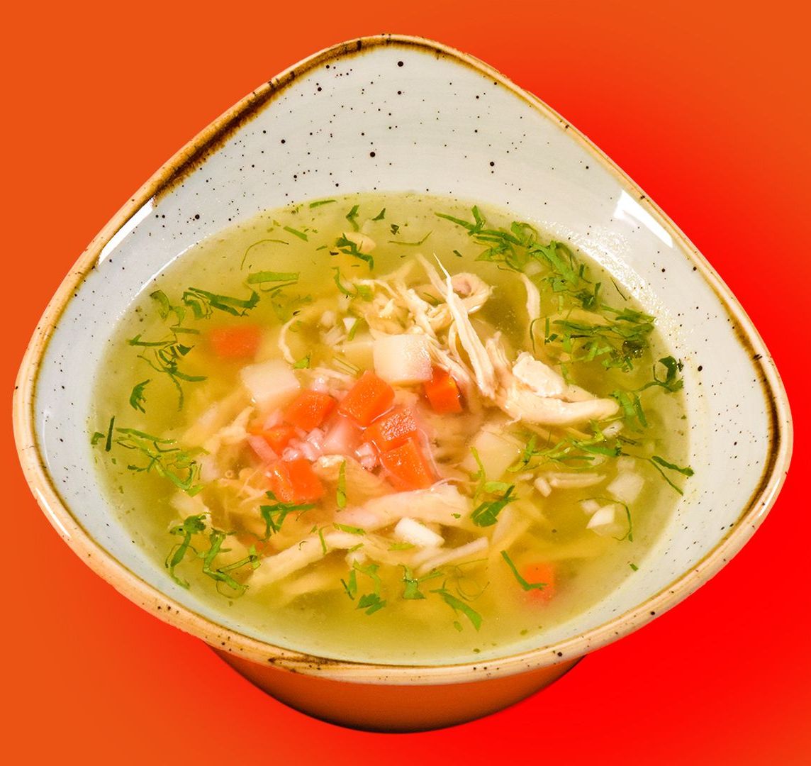 Sopa de Arroz con Pollo