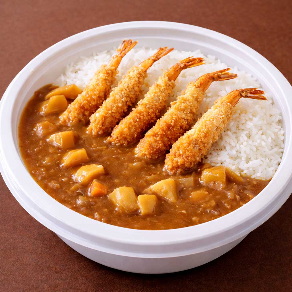 Karê é um dos pratos mais populares no Japão e tem origem indiana e é conhecido no Brasil como curry. No estilo japonês o molho é mais encorpado e leva batata, cenoura e pedacinhos de carne para dar mais sabor ao prato. No caso do camarão ele é empanado em farinha panko. A montagem final do prato é feita com arroz japonês, molho de karê e a carne escolhida. O resultado é um prato muito saboroso, principalmente pelo karê ser bem temperado e picante e o arroz japonês não levar tempero algum. Tudo isto com o complemento da carne que você escolheu. Vale a pena provar e conhecer este saboroso prato!