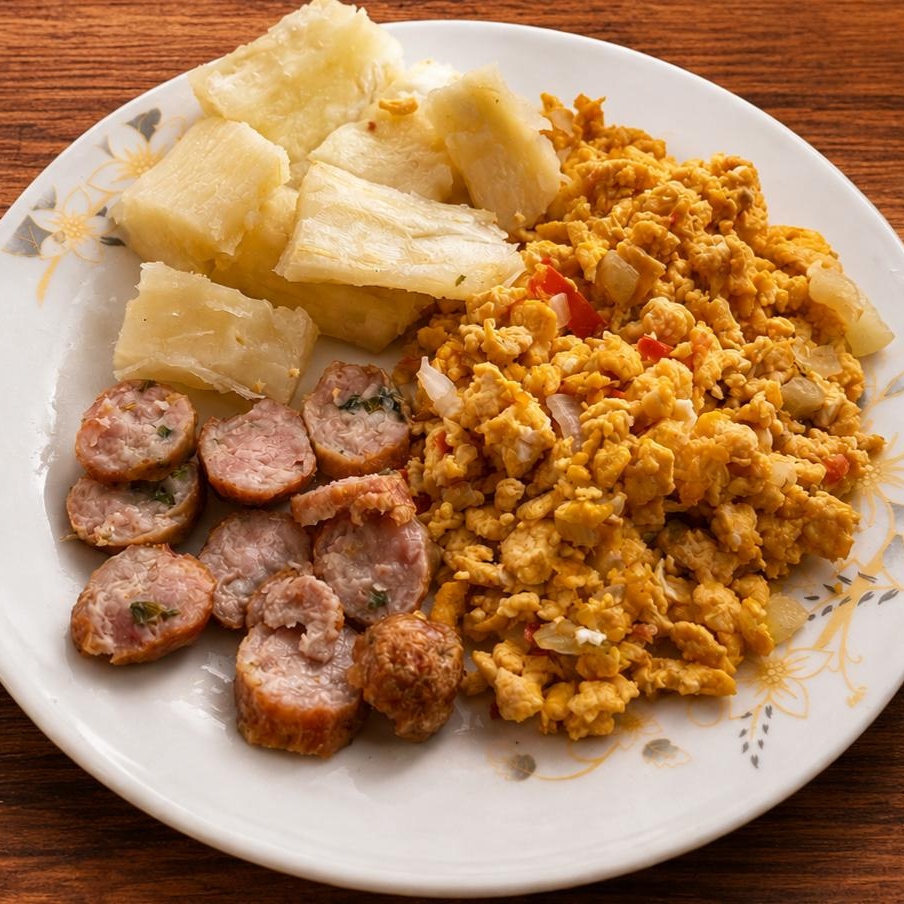 Huevo + Chorizo + Yuca