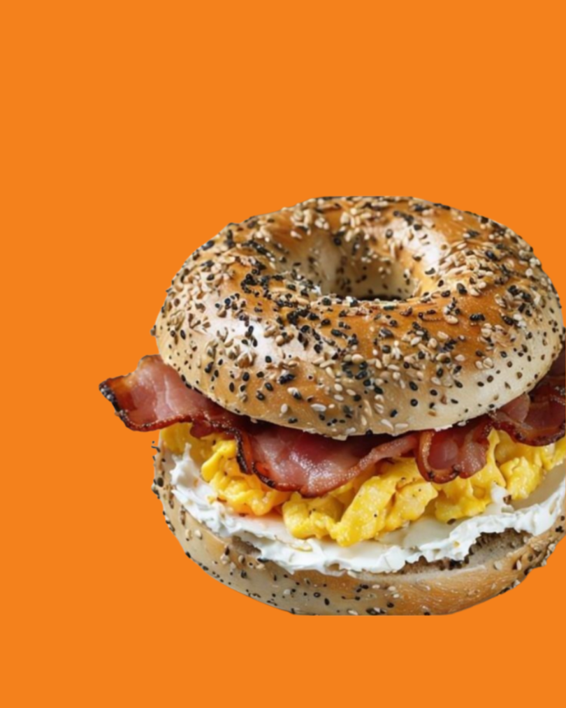 Bagel Eggs y Bacon