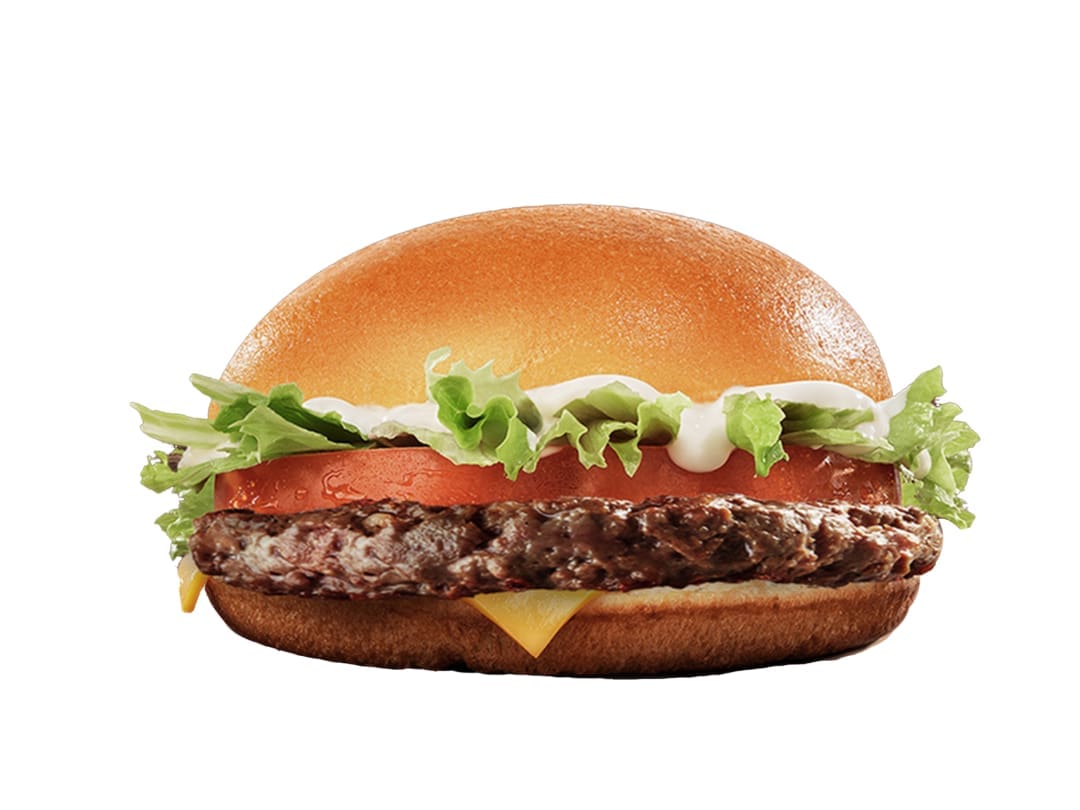 Pão fresquinho, hambúrguer suculento de 100g, maionese Fnp exclusiva, alface crocante, tomate suculento e queijo derretido. Sabor e qualidade em cada mordida!