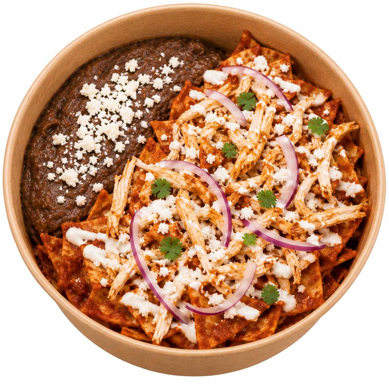Chilaquiles Rojos o Verdes con Pollo