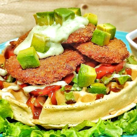 Waffle Pollo Apanado