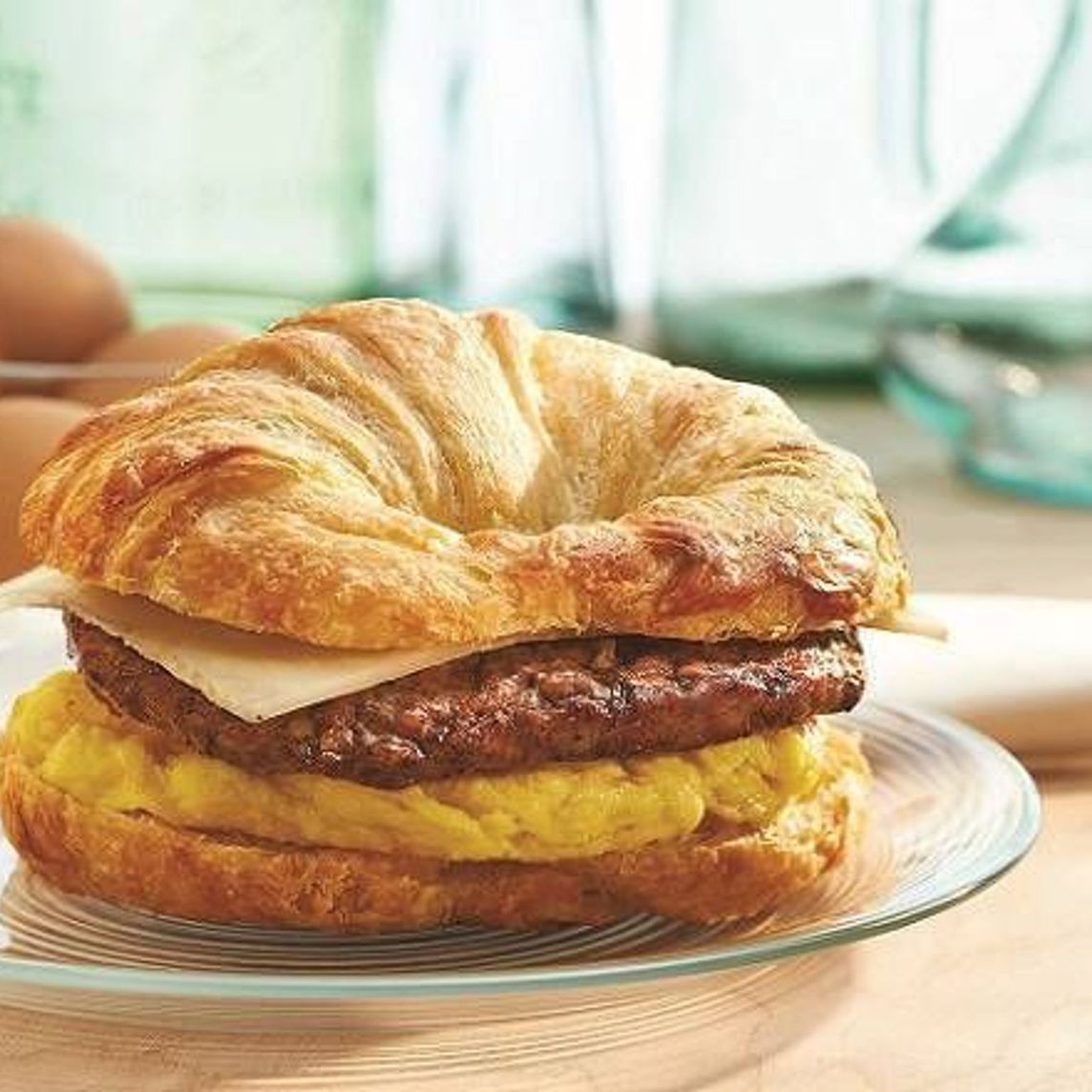 Croissant con Salchicha Americana
