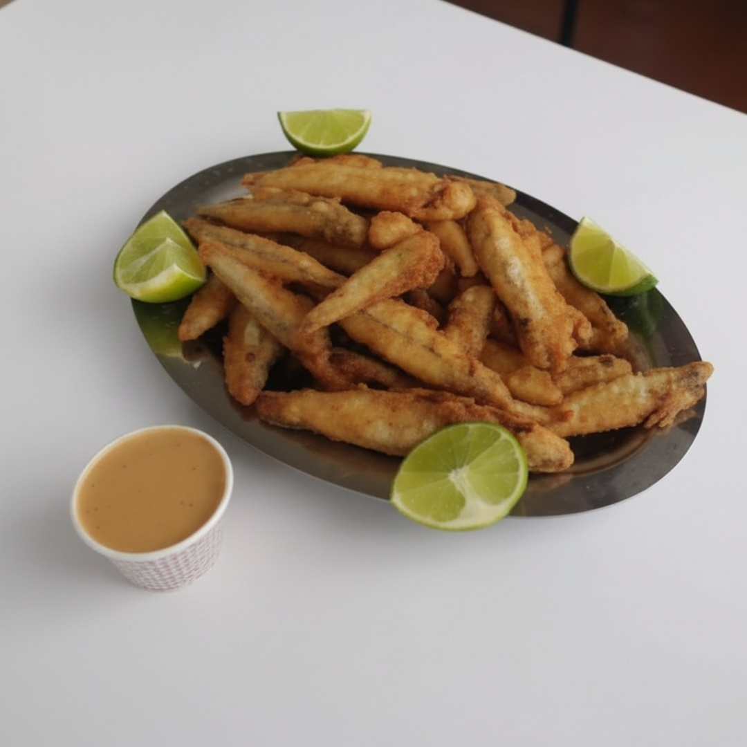 arroz, fritas e salada