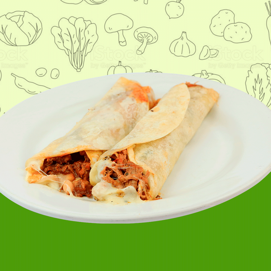 Burrito con Queso y Guisado C