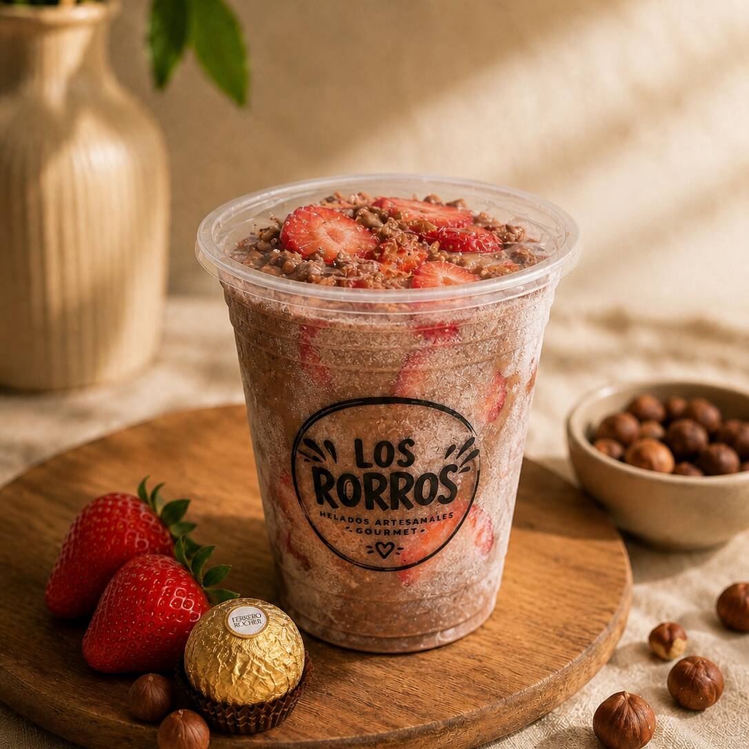 FRESAS CON CREMA TIPO FERRERO ROCHER CONGELADAS