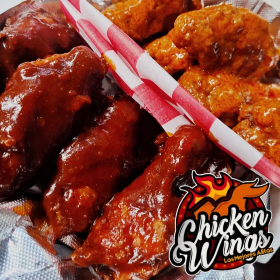 ALITAS MANGO HABANERO Y PAPAS FRITAS