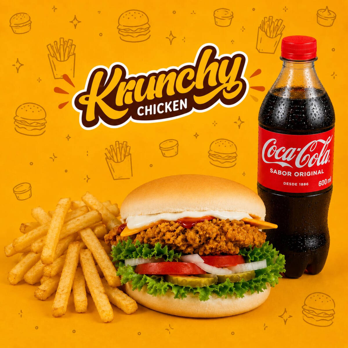 COMBO KKUNCHY BURGUER POLLO