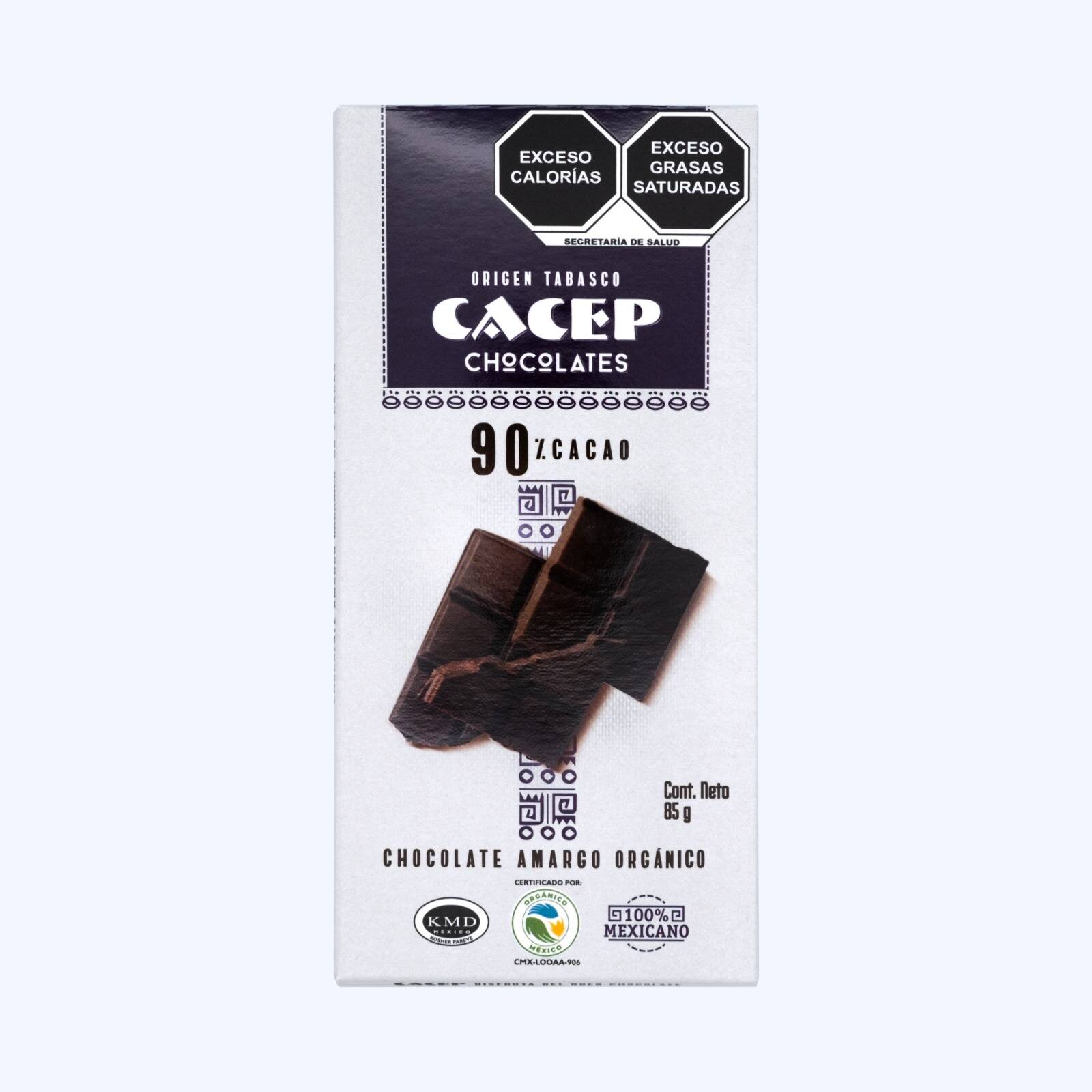 Barra 85g Chocolate Amargo al 90% Cacao