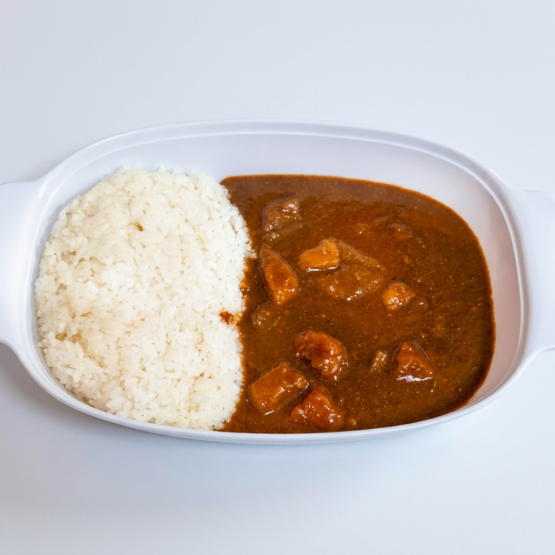Arroz japonês e molho de Karê japonês