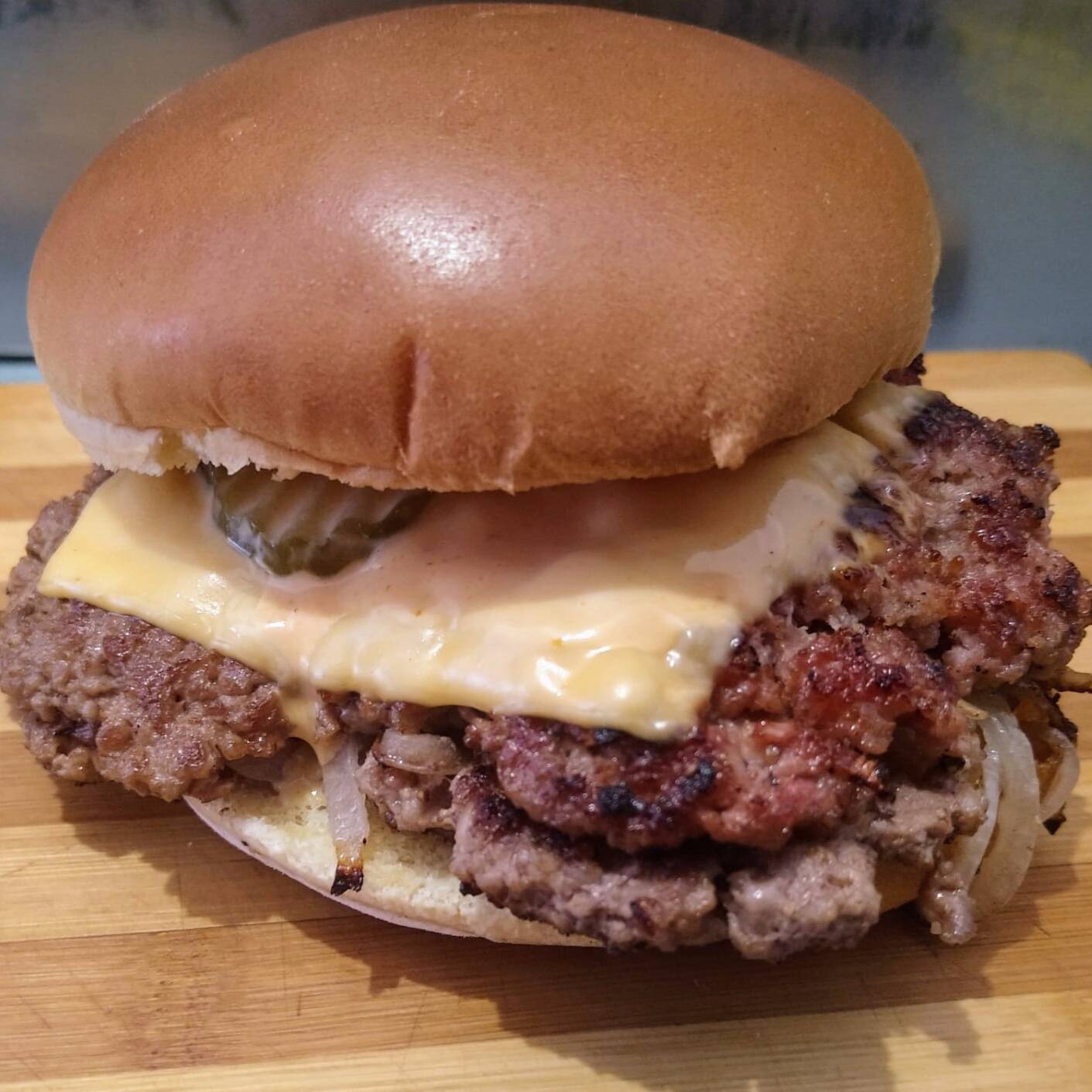 Oklahoma Fried Onion Smash Burger