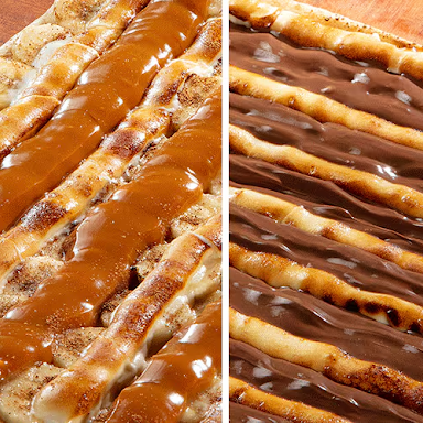 Escolha o sabor que mais combina com você entre nossas opções disponíveis de Pizza Gigante (50cm X 25cm). Preparada na hora com massa artesanal e ingredientes de primeira. Aproveite!