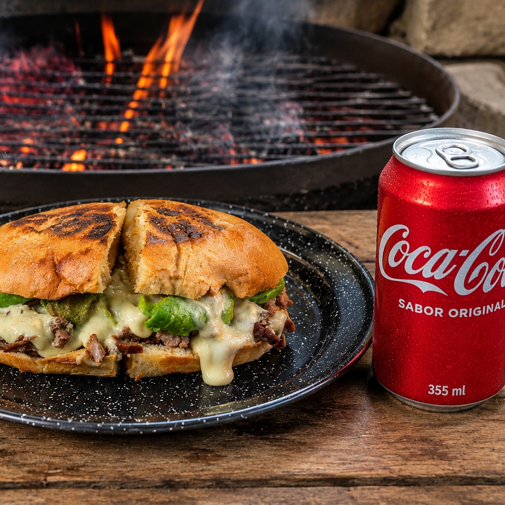 Torta de Arrachera + Refresco