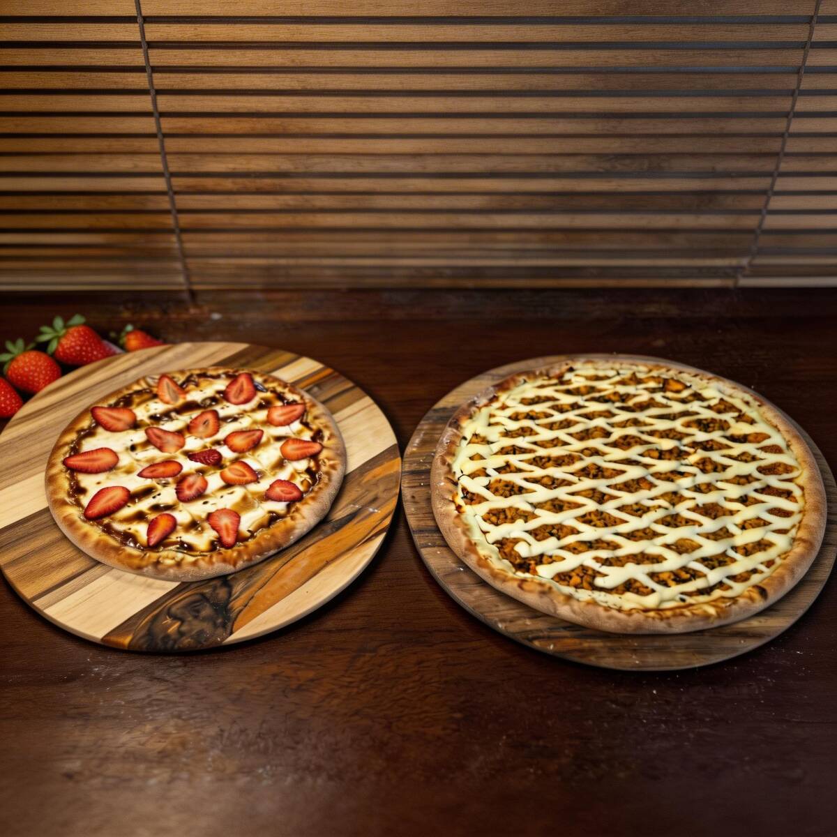 Pizza grande salgada tradicional + broto doce por um preço especial