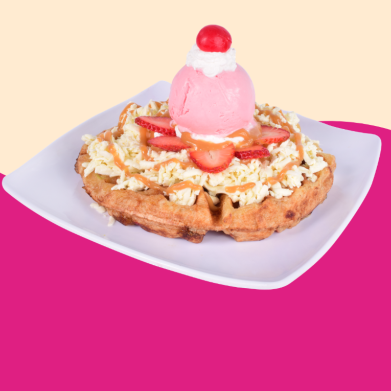Waffle Arequipe Queso