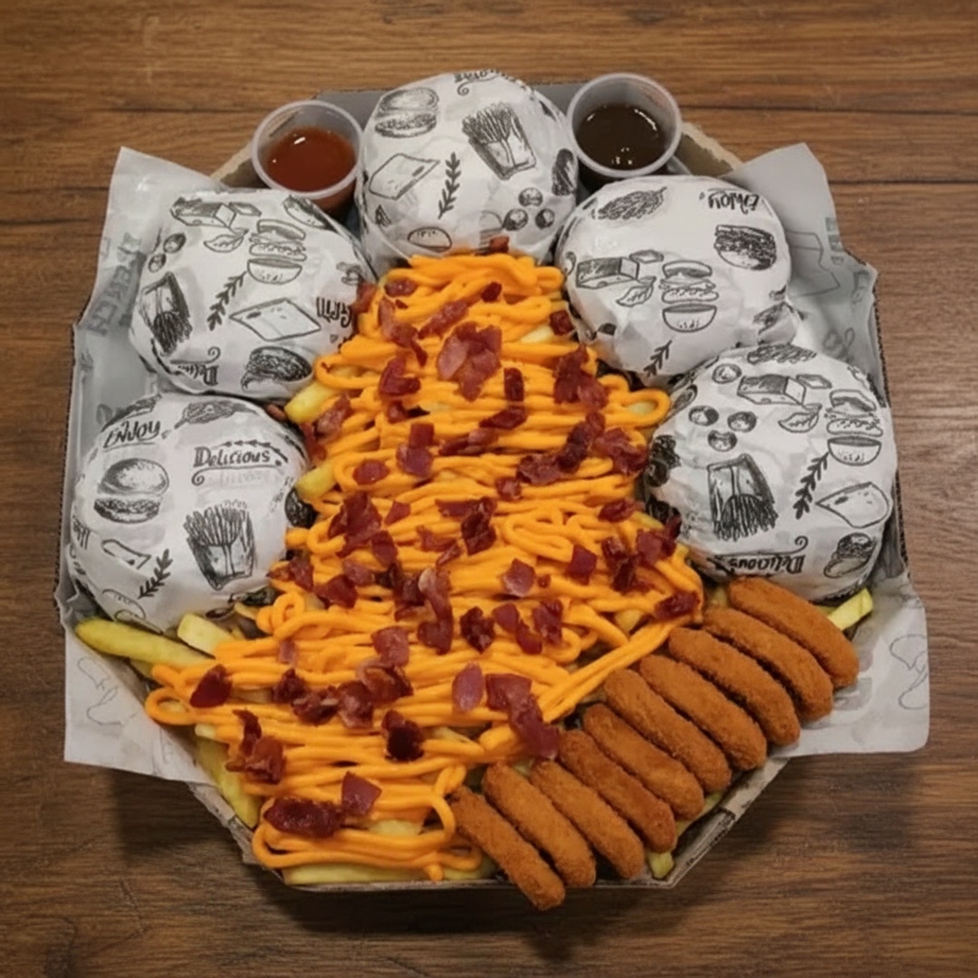 Combo Gigante: 5X-Tudo + Batata Recheada + NUGGETS