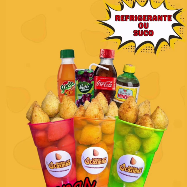 Aproveite nossa oferta especial! Ao adquirir 30 unidades de mini salgados, você será agraciado com um refrescante refrigerante ou um suco de 200ml totalmente grátis!! Uma combinação perfeita para realçar o sabor e proporcionar uma experiência gastronômica completa. Não perca essa chance de desfrutar de uma deliciosa refeição acompanhada de uma bebida à sua escolha.
